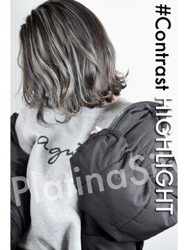 アヴァンス 京橋店(AVANCE) コントラストハイライト×シルバーグレージュ