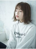 ☆シースルー切りっぱなしボブ×オリーブカラー☆