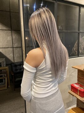 サニー 渋谷(SUNNY) ほんのりピンクベージュバレイヤージュ、ハイライトアッシュ