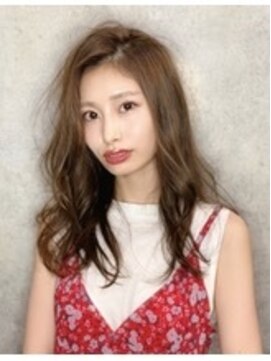 ユアーズ 青葉台店(youres) 韓国レイヤーで美髪ロング　シースルー前髪　ゆる巻きスタイル