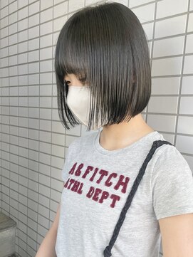 ジェムヘアスタジオ 湘南平塚南口店(Gem Hair Studio) Gem Hair Studio 姉崎　タッセルボブ/オリーブグレージュ