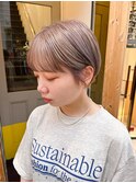 ハイトーンカラー×耳かけショート