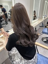 ソヨン 名古屋店(SOYON)&nbsp;黒髪/グレーベージュ/レイヤーロング/前髪パーマ/髪質改善