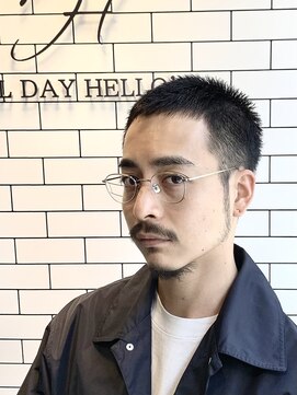 オールデイハローズ 京都駅前店(ALL DAY HELLO`S) 30代 メンズノームコアフェードボウズ
