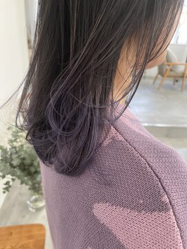 オンド(onde) 毛先ラベンダーカラー