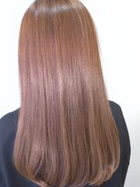 ライフ 住道店(Lyfe)&nbsp;ピンクベージュ艶髪ロング_顔まわりレイヤーカット_262