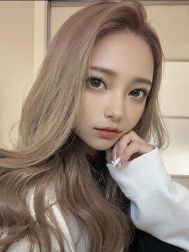 オリジンズヘアーセカンド 守谷店(Origins hair 2nd) かき上げレイヤー×ベージュ系カラー×BYKARTE TR