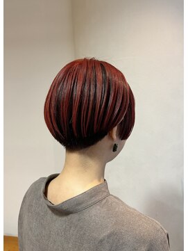 フレア 心 武庫之荘(flare) 刈り上げショートボブ×アンブレラカラー
