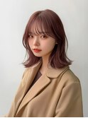 ピンクブラウン/ボブ/10代20代30代