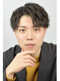 波打ちパーマ波巻きツイストスパイラル刈り上げセンターパート