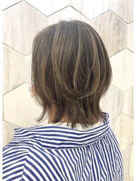 ビューティドレッセヤマノ 池袋パルコ(Beauty Dresse YAMANO) ミディアムレイヤー/ミディアムウルフ/白髪ぼかし