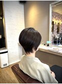 くびれショート丸みショートハイライト大人ショート