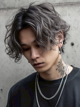 アポロ 横浜駅店(apollo) xメンズバレイヤージュ/ホワイトグレージュ/レイヤーカット