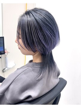 ワク 藤沢店(waku) ハイライト　ブルー　ブリーチ