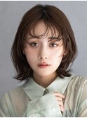 透明感S字カールボブ