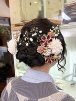ギャロップヘアー&nbsp;生花ありの成人式前撮りヘアセット(※ヘアセットのみ)