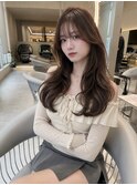 ワンホンレイヤー/ダークブルー/韓国ヘア/縮毛矯正/髪質改善