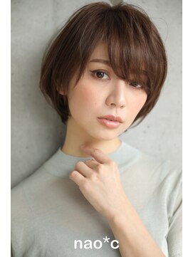 ナオシ トレス 富雄店(nao*c tres) 【富雄nao*c tres】大人かわいい小顔☆ナチュラルショートボブ