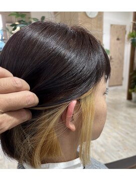 ルーツヘアー(Roots hair) ボブ インナーカラー