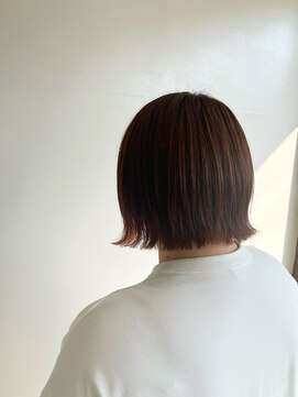 セダクション 道後樋又店(Seduction) 松山市/20代/30代/40代/馴染む細ハイライトぱつっとボブ