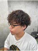 波巻パーマ スパイキーショート 束感ショート  メンズショート