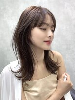 シティ(CITY) 伸ばしかけミディアム×くすみベージュ【平山晶也】
