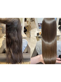 【名駅1分】驚きの艶と手触りに!根元ボリュームとナチュラル感を叶えるダメージレスストレートにファン多数