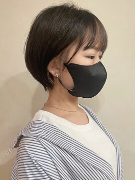 トレヘアー 京都 烏丸(tRe hair) インナーカラー　ショートボブ　20代30代40代