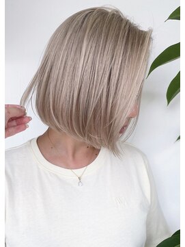 ラフヘアデザイン(Raf hair design) ミルクティーベージュダブルカラーインナーカラーケアブリーチ