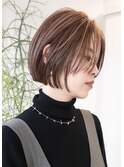 ショートボブウルフカットハンサムショート小顔ワンレン韓国