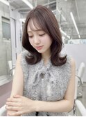 こなれ感くびれミディアム/韓国レイヤーカット前髪顔周りカット