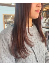 アドア ヘアーステージ レイヤーカット×オレンジブラウンカラー