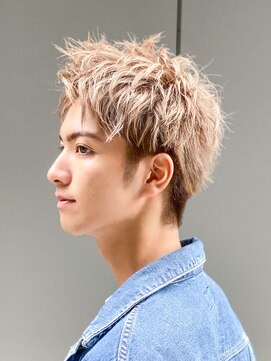 エルマーク 京都河原町(L-MARK) アップバングツーブロックバーバーフェードツイストメッシュ