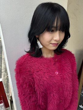 リアンドコー(Re&co) ☆yoshiya☆韓国ヘア☆韓国顔まわりカット＋暗髪グレージュ