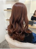 ブリーチなしオレンジブラウン
