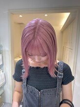 ベレーザ 渋谷神南(Beleza) 14134ブリーチ＆ダブルカラーハイトーンラベンダーピンクボブ