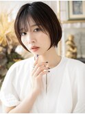 バレイヤージュ前下がり丸みショートマッシュc6戸田公園30代40代