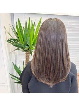 アオ 岡野 横浜(a-o) 【安藤貴志】モカグレージュxハイライト＊