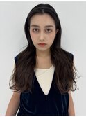 大人美人艶カラーベージュ小顔カット透明感レイヤーロング