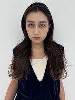 大人美人艶カラーベージュ小顔カット透明感レイヤーロング