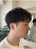 大人気ボリュームが出る刈り上げマッシュパーマメンズショート
