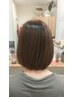 【うる艶ヘアー】カット＋リタッチカラー＋髪質改善トリートメント