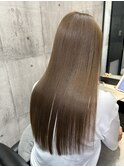 ロングヘアーベージュカラー髪質改善 赤坂見附