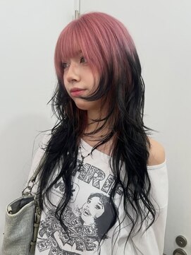 デート 下北沢(DATE) デザインカラーY2Kヘア顔周りレイヤーカットインナーカラー韓国