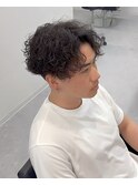 スパイラルパーマセンターパート