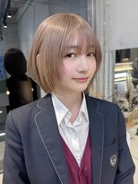 サンク 原宿 表参道(cinq) ダブルカラーヘーゼルベージュミルクティーベージュブリーチ韓国