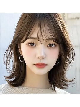 モンド ヘアクリエーション 下荒田店(monde hair creation) 【monde】ヘーゼルブラウンカラー×ふんわりくびれボブ