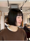 エッジボブ【20代/30代/イルミナカラー/縮毛矯正/髪質改善】