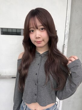 ボアップ 松山店(boappu) エクステ付けたままカラー ラベンダーブラウン♪