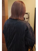 チャプター 問屋町(chapter)&nbsp;髪質改善切りっぱなしボブ外はねボブヘイリーボブピンクベージュ